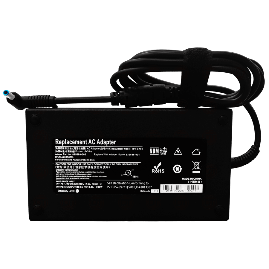 DownTown®19.5V 10.3A Premium Adapter for HP ZBook (4.5*3.0mm) (200W) 17 G3 (M9L94AV) , 17 G3 (T7V61ET) , 17 G3 (T7V62ET) , 17 G3 (T7V64ET)