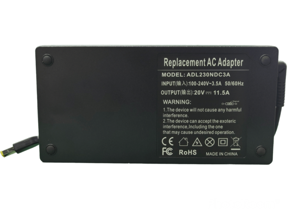 DownTown®20V 11.5A Premium Quality Adapter for Lenovo (USB) (230W) Legion C7 S7 7-15IMH05 ,, ThinkPad P70 , Y910 , P15 ,,IdeaPad Y900 , Y900-17ISK ,, Yoga A940
