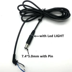 7.4*5.0 mm Laptop Adapter Cable Compatible With Dell (Light) Inspiron 300m , 500m ,, Latitude E6400 ,X300 ,, AlienWare , M17x R3 ,, XPS M1210 ,,Vostro 500 ,1000