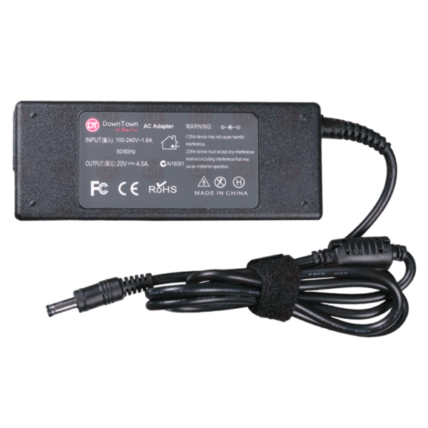DownTown® 20V 4.5A Laptop Adapter for Lenovo / Siemens (5.5*2.5mm) (90W) Lenovo U130 , U165 , U350 , Y470P , Y471P , Y480 ,,, Siemens Lifebook A4170 ,,Amilo A1645 , L1310