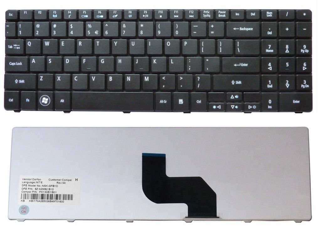 5332 Keyboard For Acer Aspire 5516 , 5241 , 5534 , 5541 , 5734Z , 5732 , 5517 ,, E Machine E525 , E625 , E627 ,,, Part Number : KBI170A140 , V109902AS2