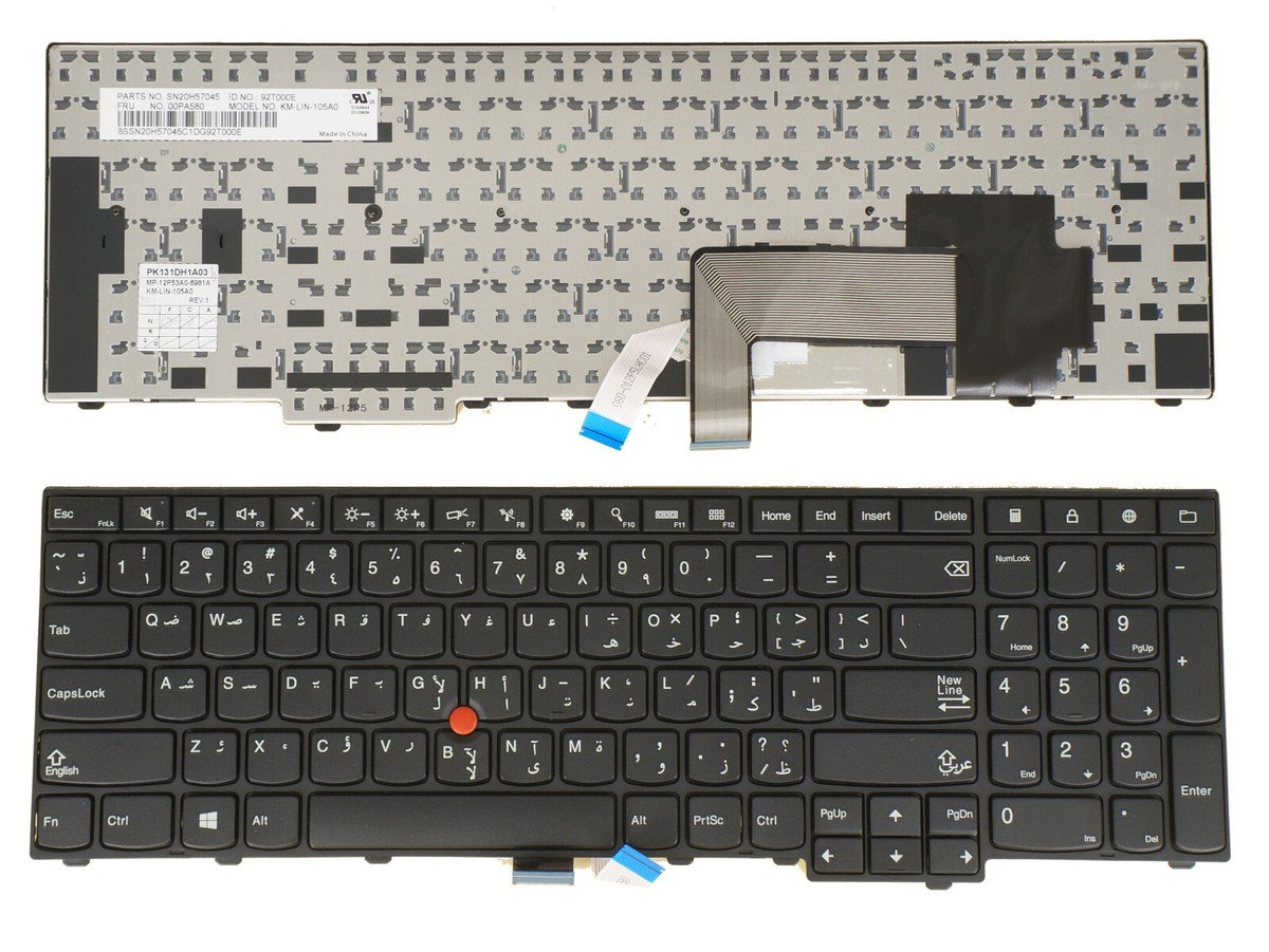 E531 Keyboard Compatible With Lenovo ThinkPad T540 , E540 , T540p , W540 , W541 Series- E550 , l540 , L560 ,,, Part Number : 04Y2652