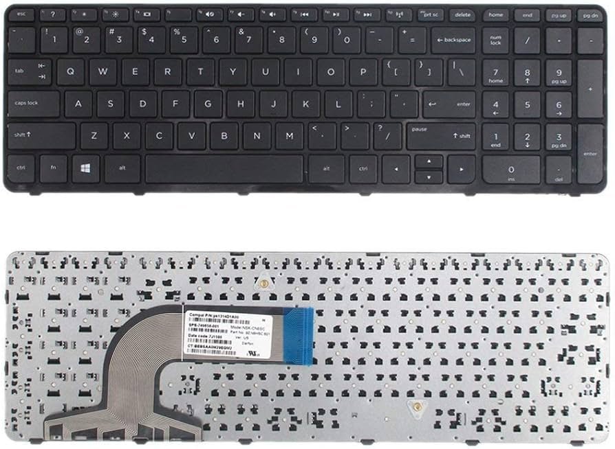 15-D Keyboard Compatible With HP Pavilion 15-R ,15-E ,15-N ,15-G ,, NoteBook 250 G2 , 255 G2 , 250 G3 , 255 G3 , 256 G2 , 256 G3 ,,, Part Number : SG-59820-XUA