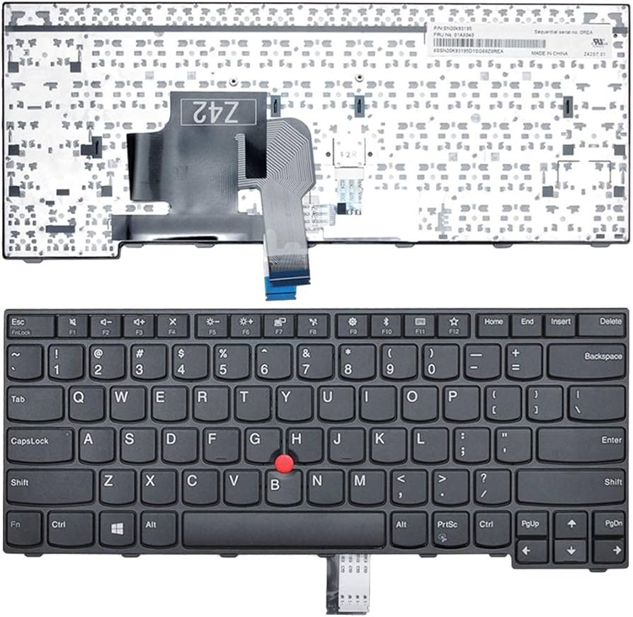 E470 Keyboard Compatible With Lenovo ThinkPad E475 , E470C ,,, Compatible With Part Number : 01AX040 , 01AX080 , 01AX000