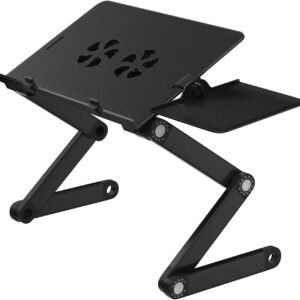 DownTown® Laptop & Tablet Stand with Dual Cooling Fans & Mouse Pad ,, Ideal for home, office, or on-the-go use