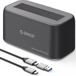 ORICO External Hard Drive Dock is compatible with Windows/Mac/Linux/Android systems and supports all standard 2.5" and 3.5" SATA HDD/SSD hard drives