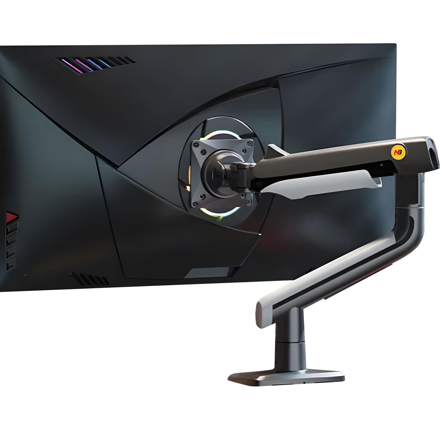 NB A5 Monitor Desk Stand Heavy Duty Monitor Mount Load up to 18 kg , Fits most 27″ to 50″ displays , Maximum Vertical extension 24.8 ” (630mm)