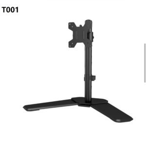 T001 Monitor Desk Stand , Fits most 15″ to 30″ displays , Support load from 2-8KG , VESA compliant 75×75, 100×100 mm , Rotation 360° Swivel ±90°