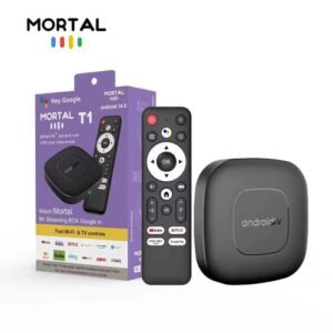 TV BOX Mortal T1 Android TV BOX 2GB+16GB , It runs on the Android 14.0 operating system. , Ram: 2GB / Storage : 16GB (expandable via TF card/MicroSD)