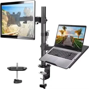 Z012 Dual Monitor Desk Mount , Fits most 15″ to 33″ displays , Fits 10"-17" Laptops , Support load from 2-8KG , Rotation 360° Swivel ±90°