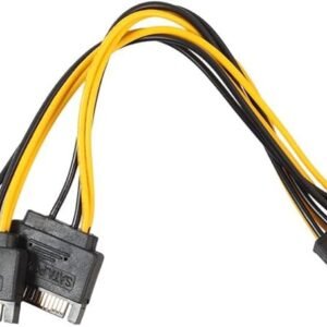 Dual 15pin SATA To 8pin PCI-E Cable ,  Suitable for computer that do not have 8-pin video card power or do not have enough electricity supply
