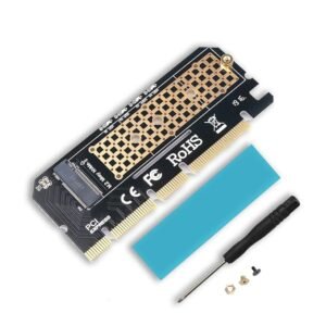 M2 NVME SSD To PCIe Adapter Card Converter , High-Speed Transmission: Supports GEN. 3 PCIe X4 NVMe, delivering high-speed data transmission capabilities